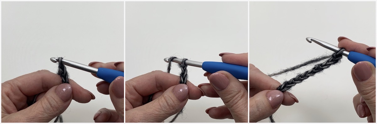 How to make a slip knot and chain stitches