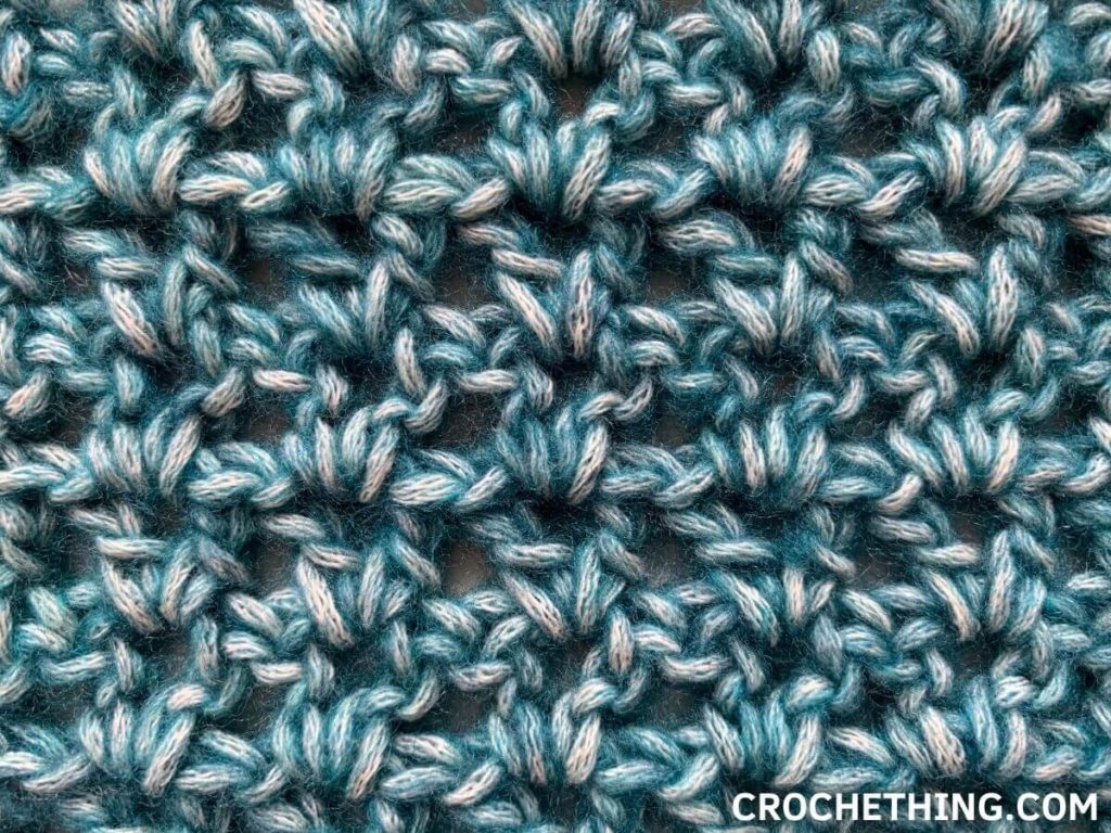 Learn how to make a crochet V-stitch tutorial