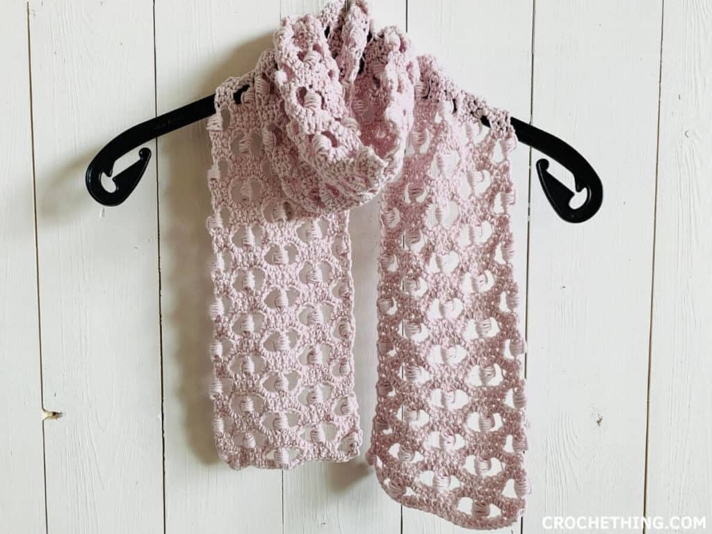 crochet summer scarf for beginners - free pattern